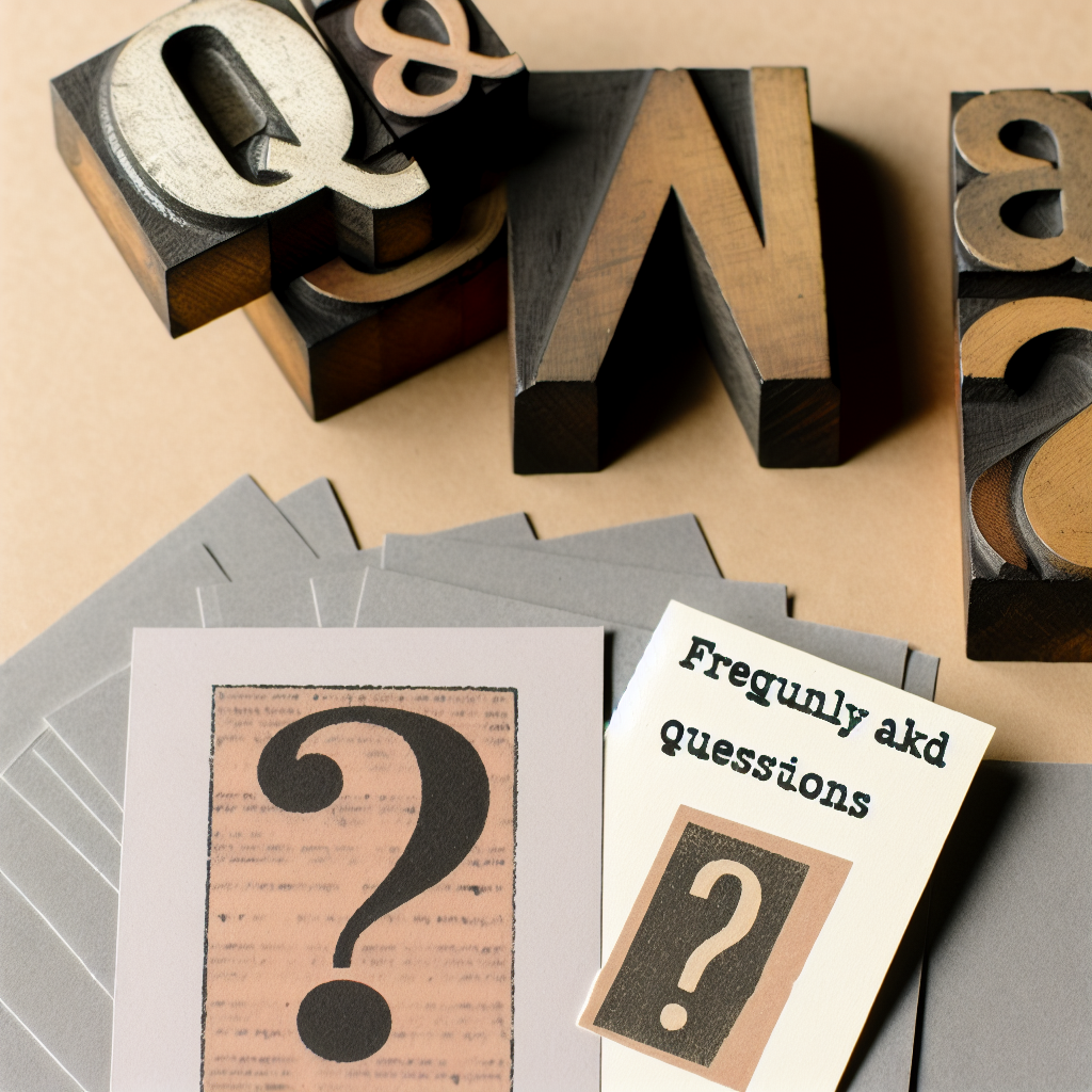 Q and A letterpress blocks